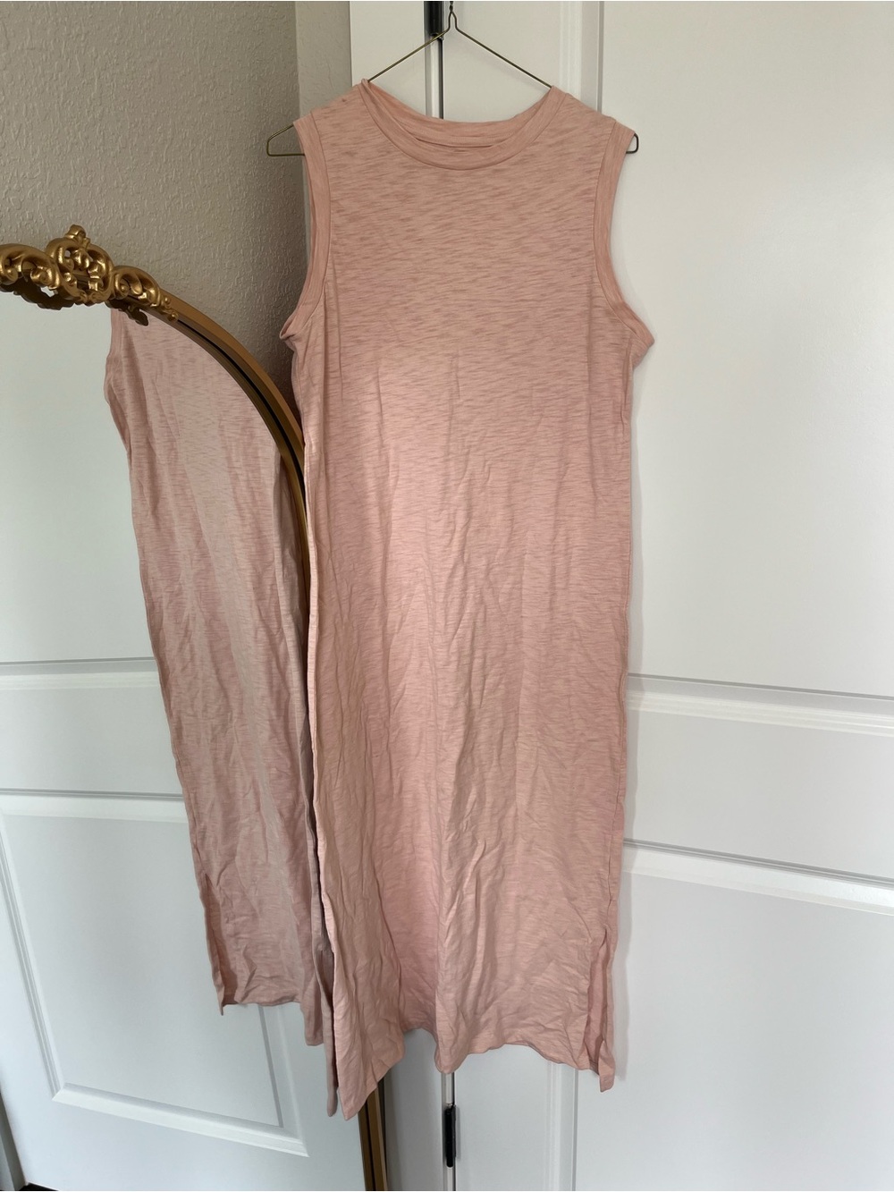 Blush Midi Sleeveless Tank Dress